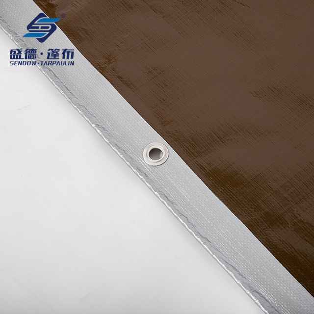 Housse de protection polyvalente, bâche en poly marron argenté, Durable, résistante à l'eau, résistante aux intempéries