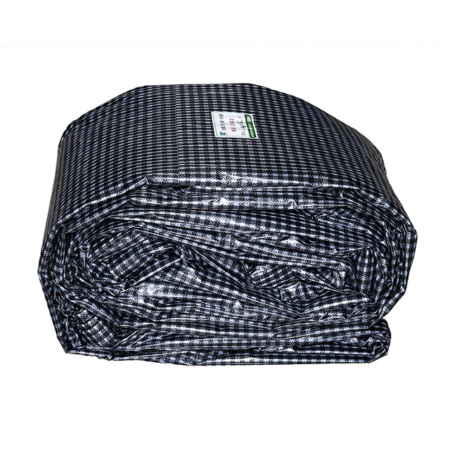 Bâches promotionnelles de PE de grille noire et blanche de bâches de protection solaire