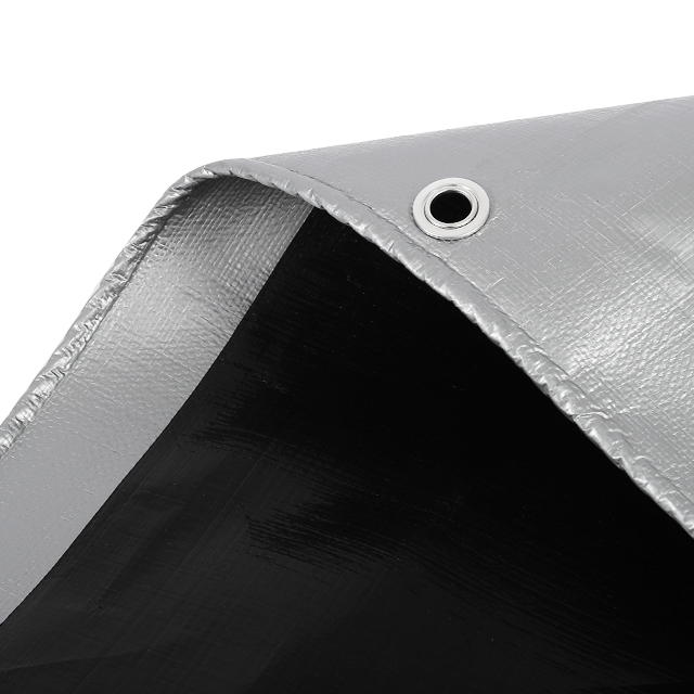 B&acirc;che PE argent/noir