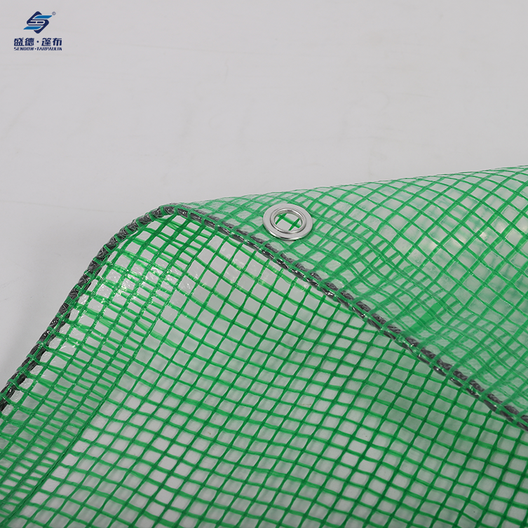 Green Pe Grid étanche à feuilles épais de tarpauline PE