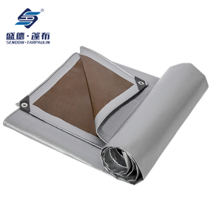 Housse de protection polyvalente, bâche en poly marron argenté, Durable, résistante à l'eau, résistante aux intempéries