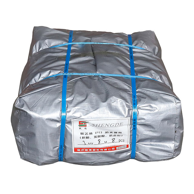 Bâche imperméable de haute qualité de prix bon marché de Pe d'argent pour la couverture de bois de construction