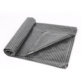 Bâches promotionnelles de PE de grille noire et blanche de bâches de protection solaire